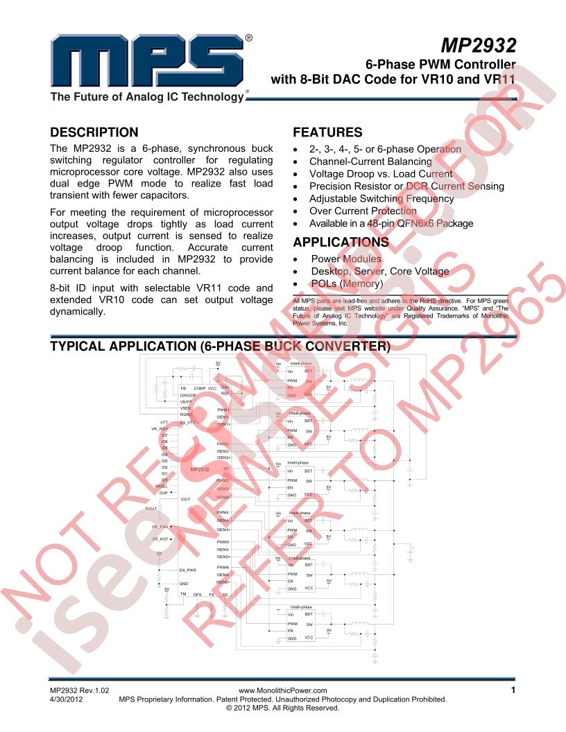 MP2932 Datasheet