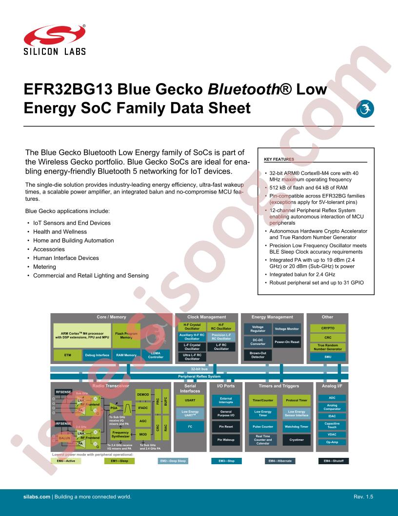 EFR32BG13 Datasheet