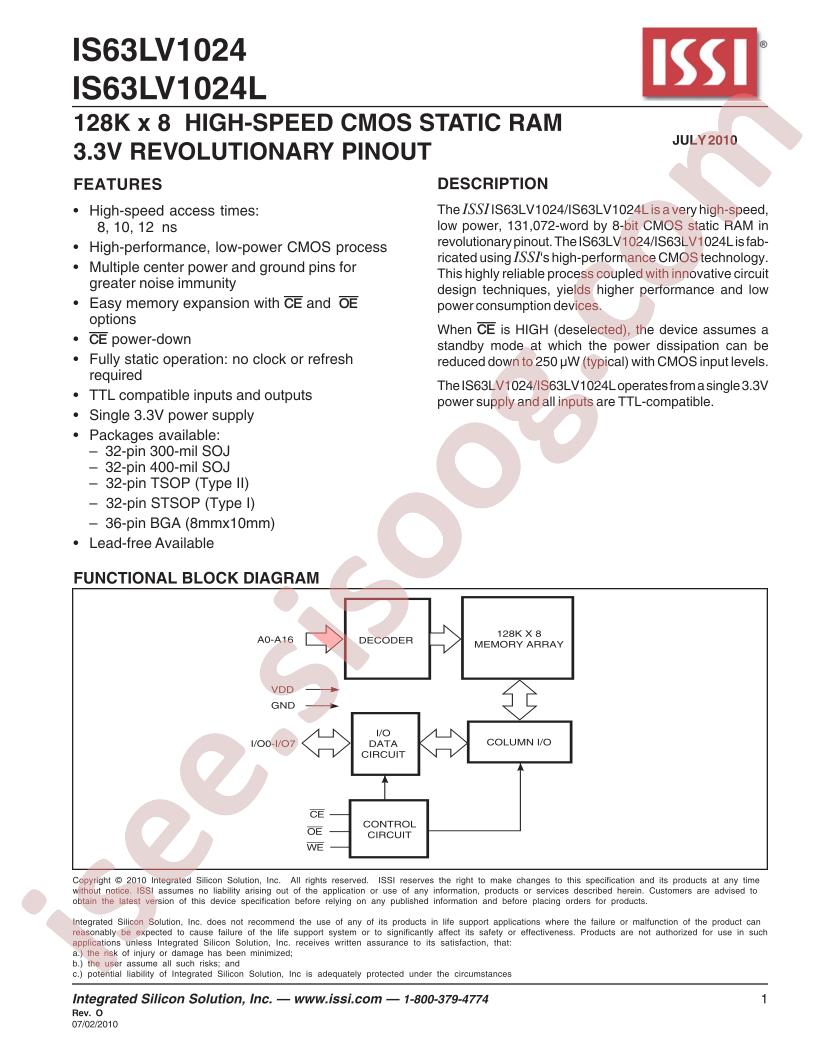IS63LV1024(L)