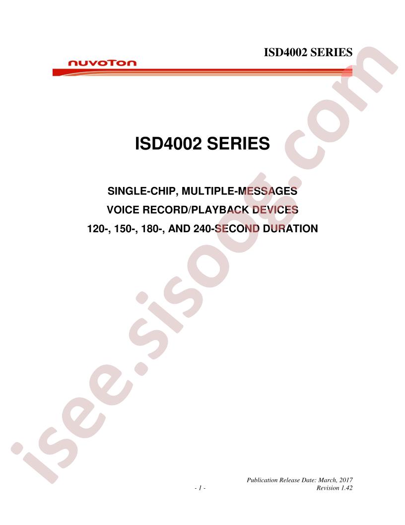 ISD4002 Series