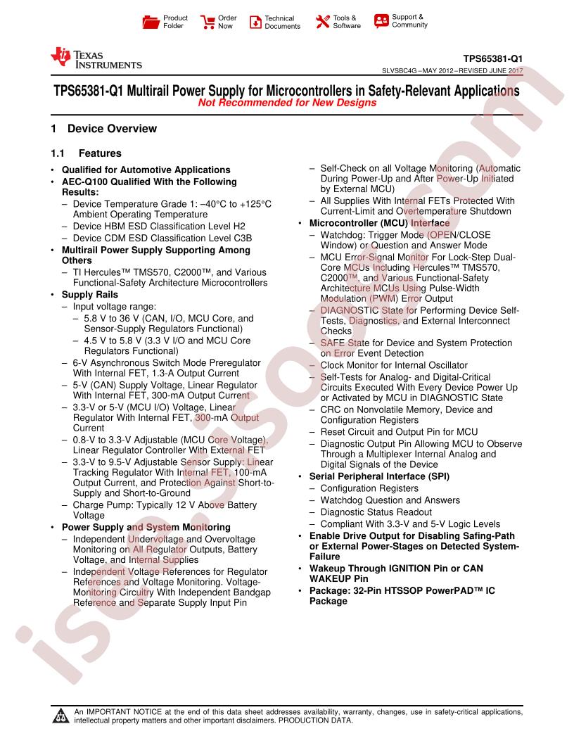 TPS65381-Q1 Datasheet