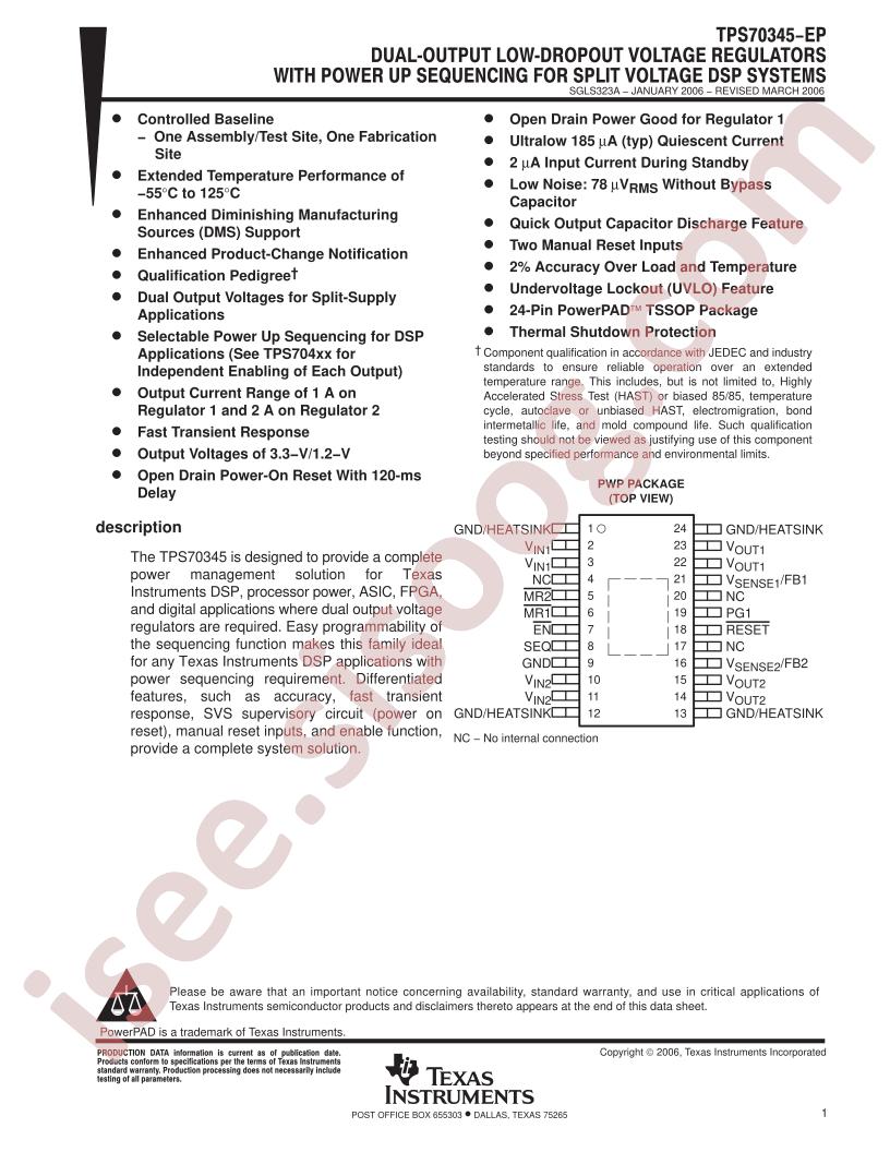 TPS70345-EP
