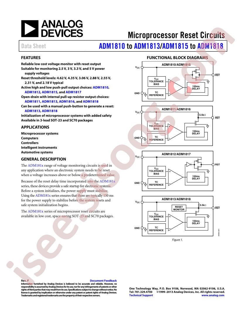 ADM1810-13, ADM1815-18 Series