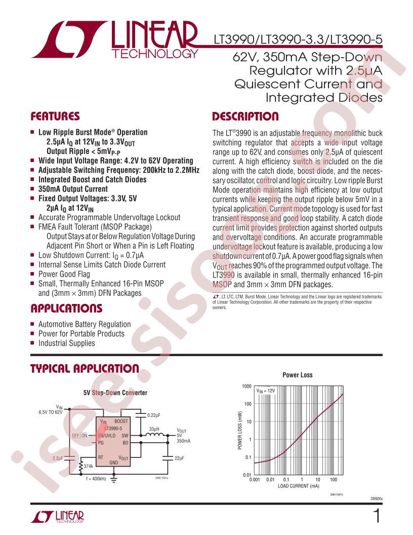 LT3990 Datasheet