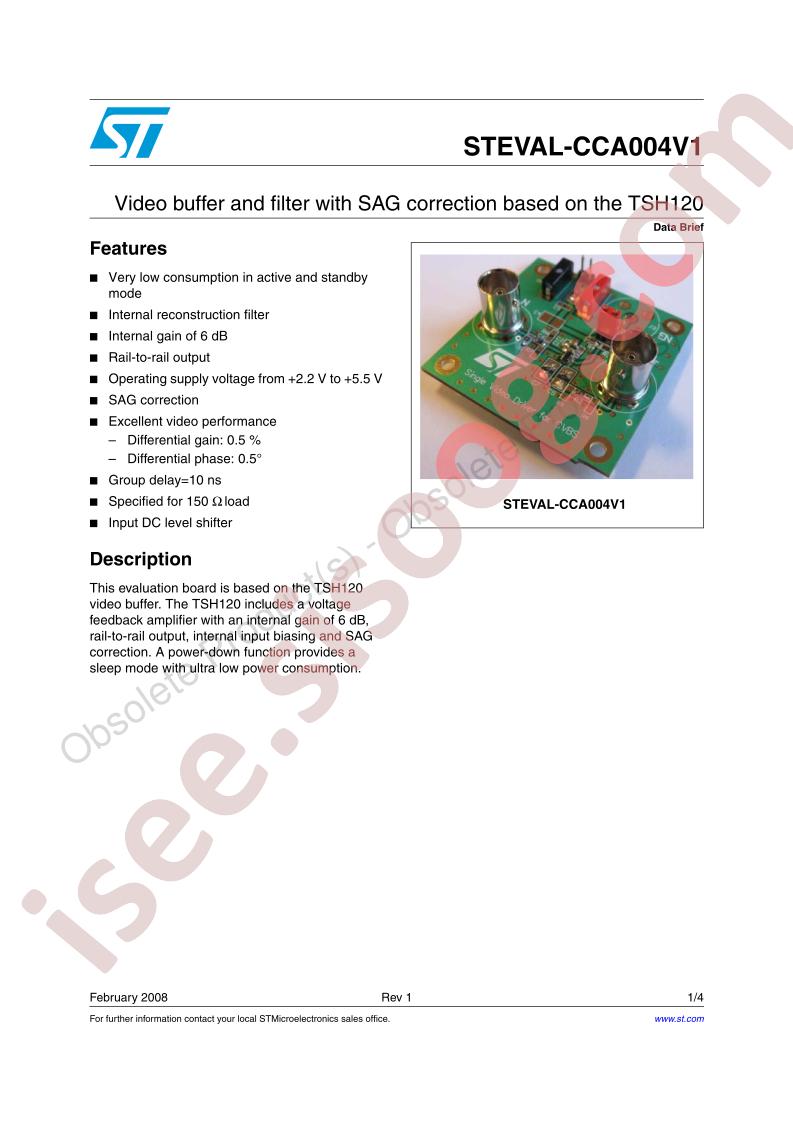 STEVAL-CCA004V1 Data Brief