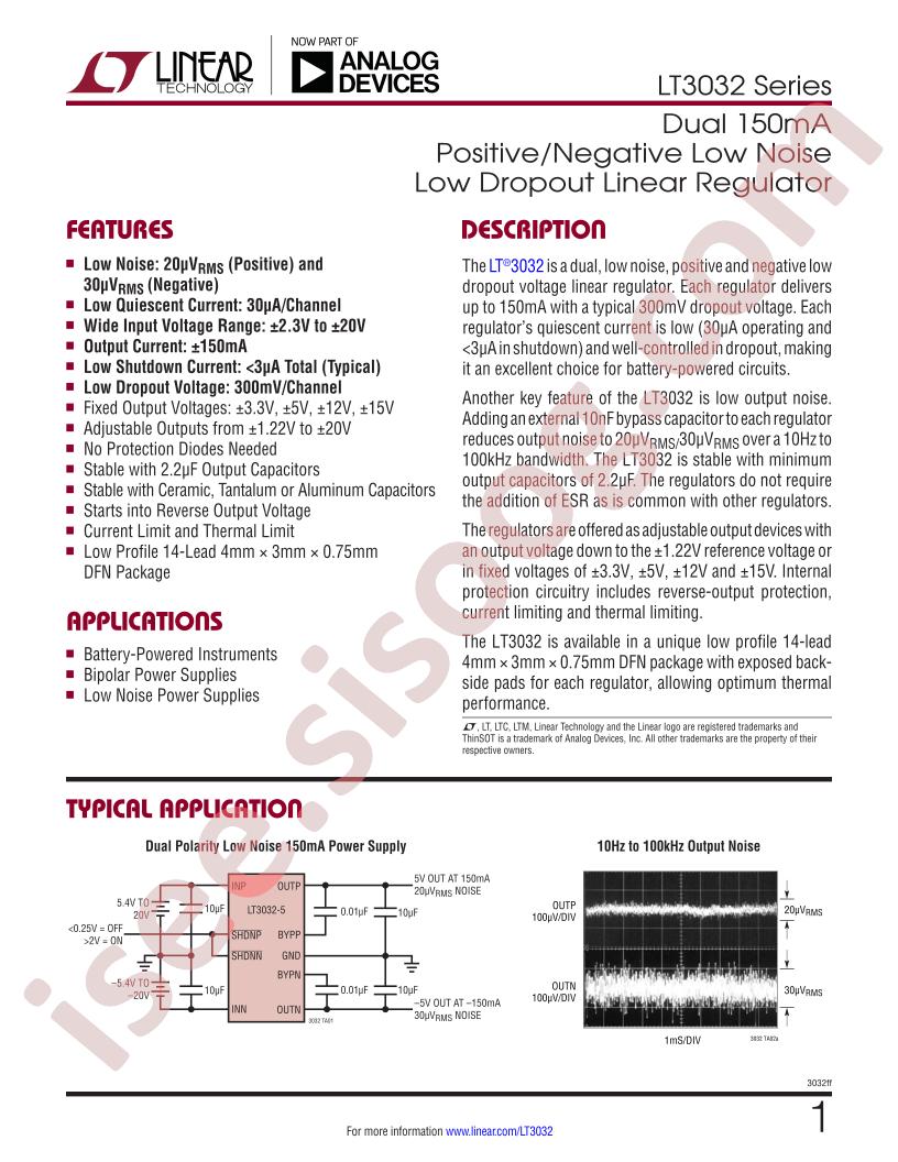 LT3032 Datasheet