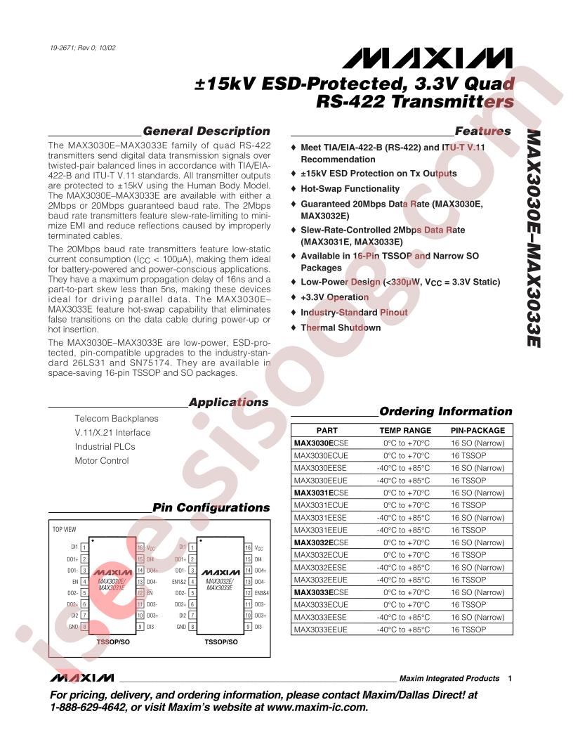 MAX3030E-33E