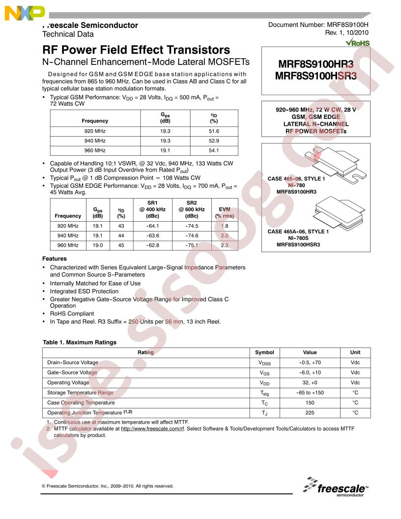 MRF8S9100HR3/HSR3