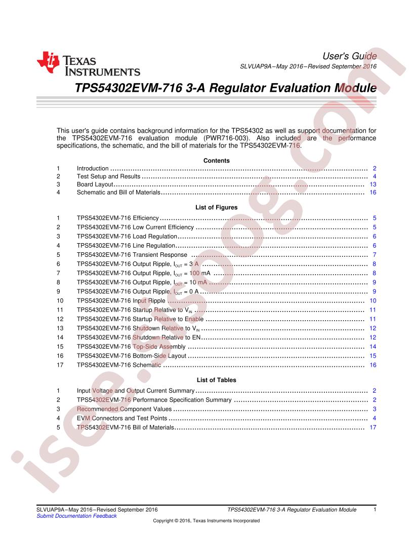TPS54302EVM-716 User Guide