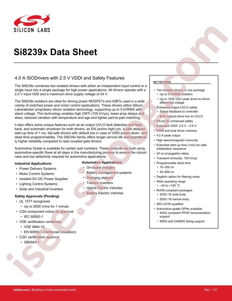 SI8239x Datasheet