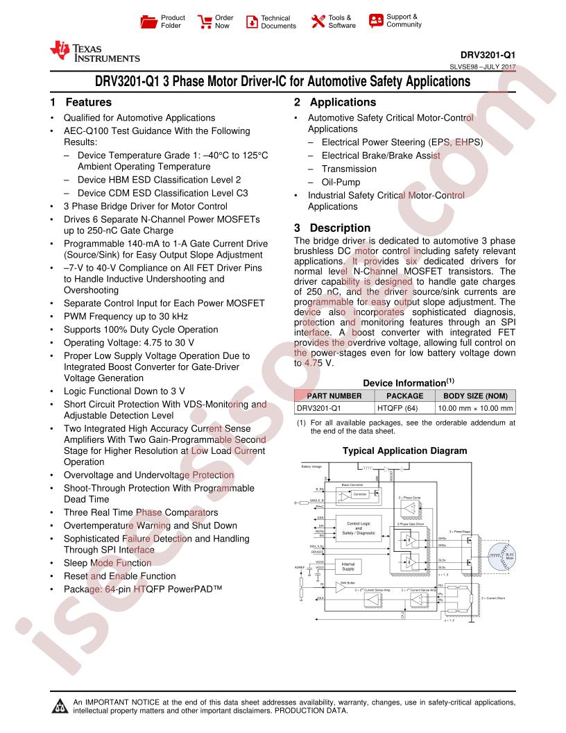 DRV3201-Q1 Datasheet