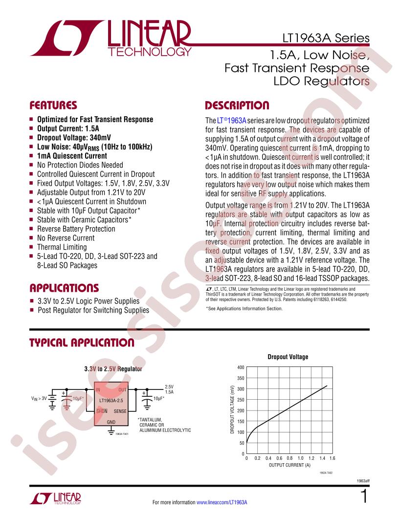 LT1963A Datasheet