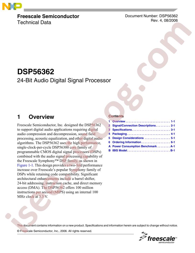 DSP56362 Series