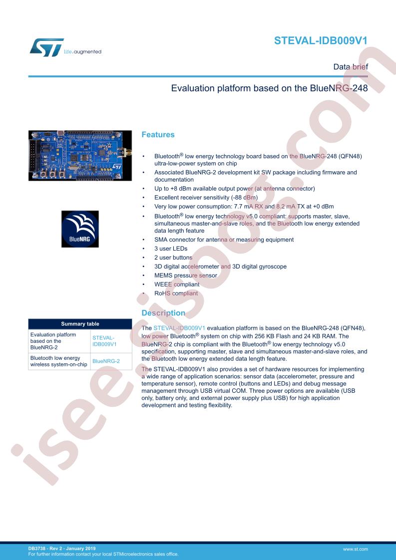 STEVAL-IDB009V1 Data Brief