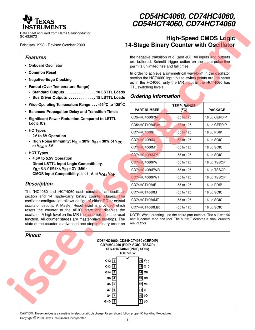 CD54,74HC(T)4060