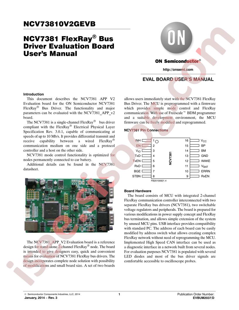 NCV7381 EVB Manual