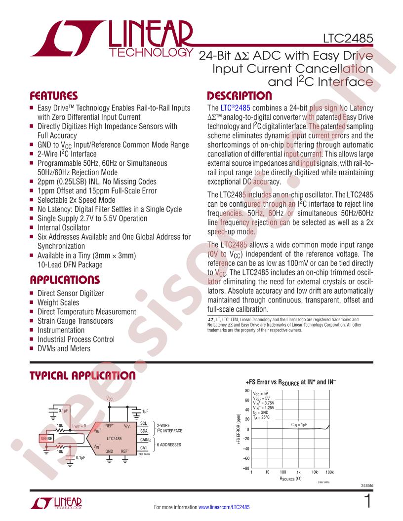 LTC2485 Datasheet