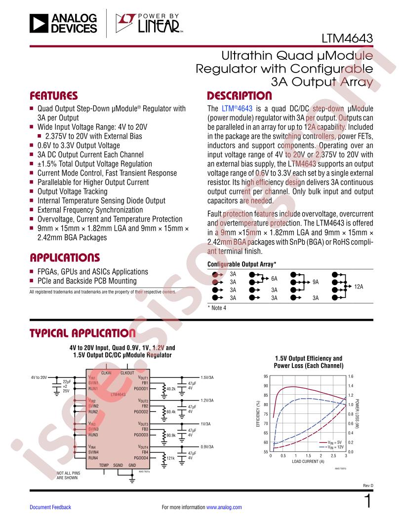 LTM4643 Datasheet