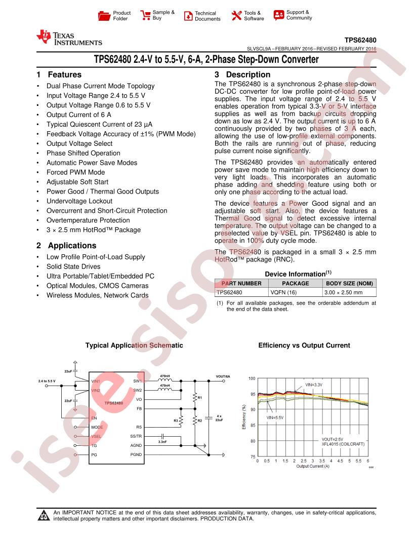 TPS62480 Datasheet