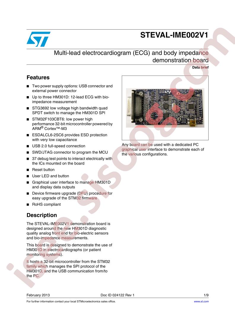 STEVAL-IME002V1 Data Brief