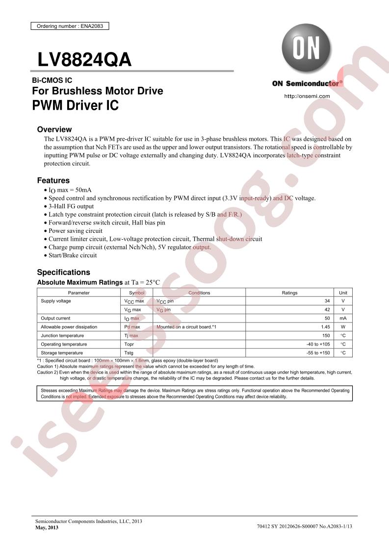 LV8824QA Datasheet