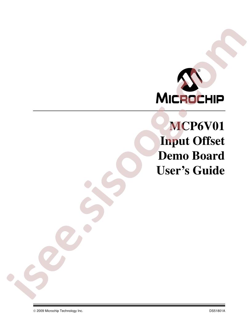 MCP6V01 Demo Board Guide