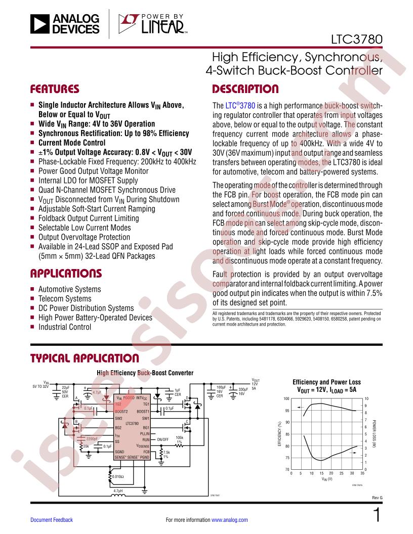 LTC3780 Datasheet