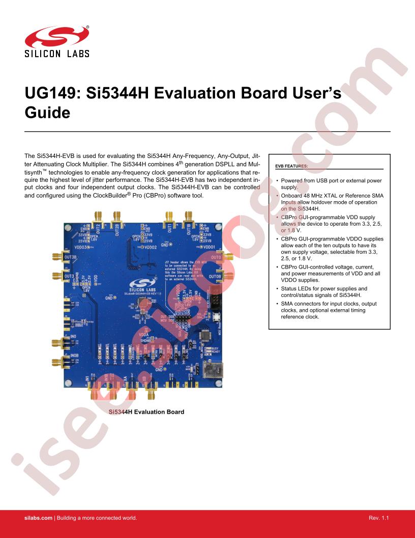 SI5344H-EVB User Guide