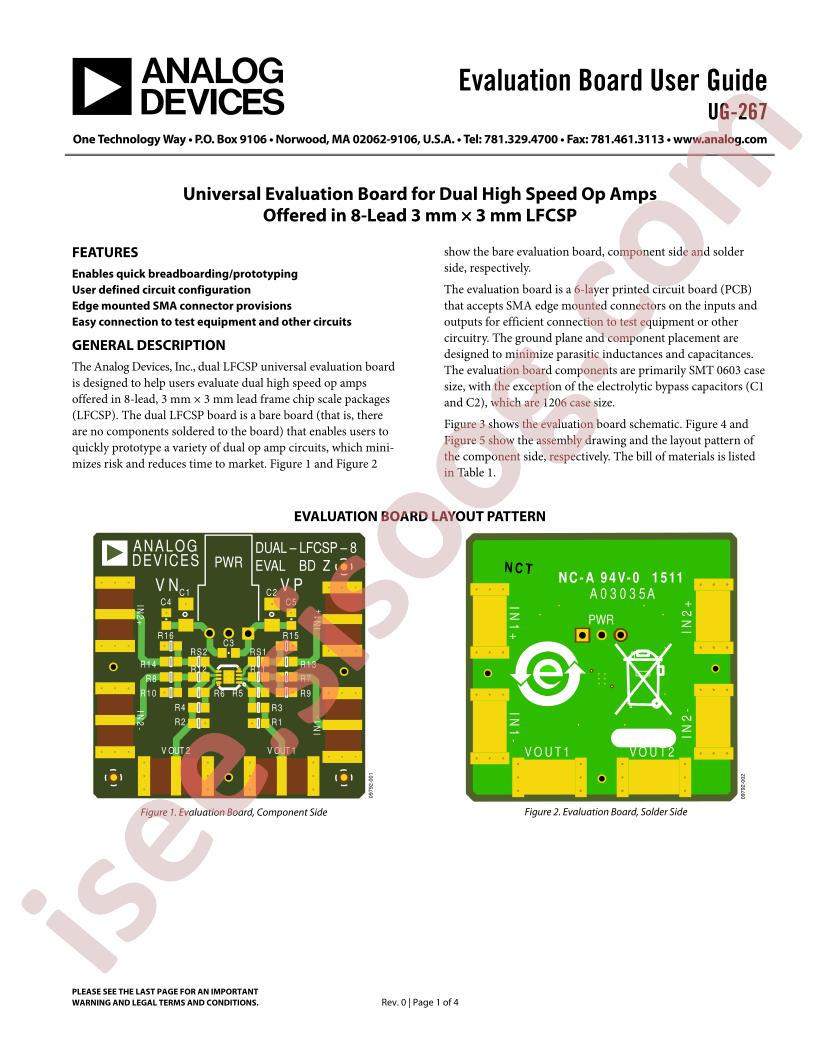 Universal Eval Brd 8-Lead LFCSP