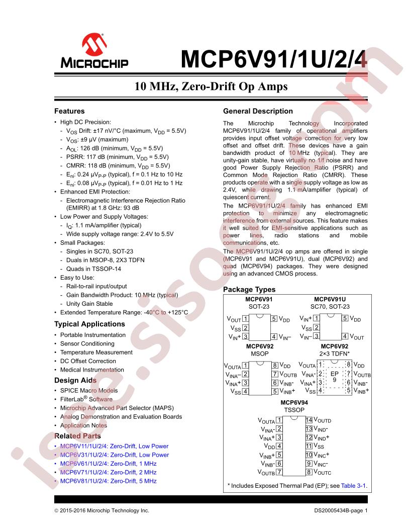 MCP6V91/1U/2/4