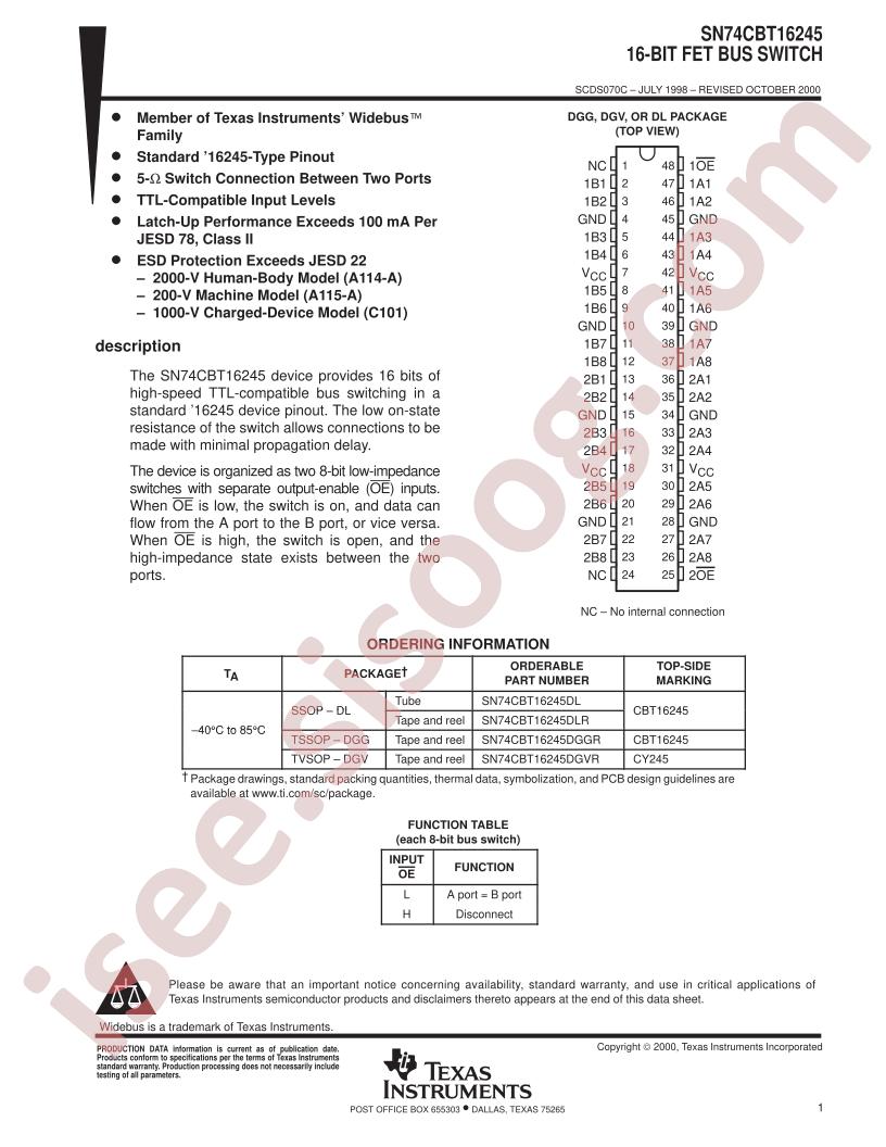 SN74CBT16245