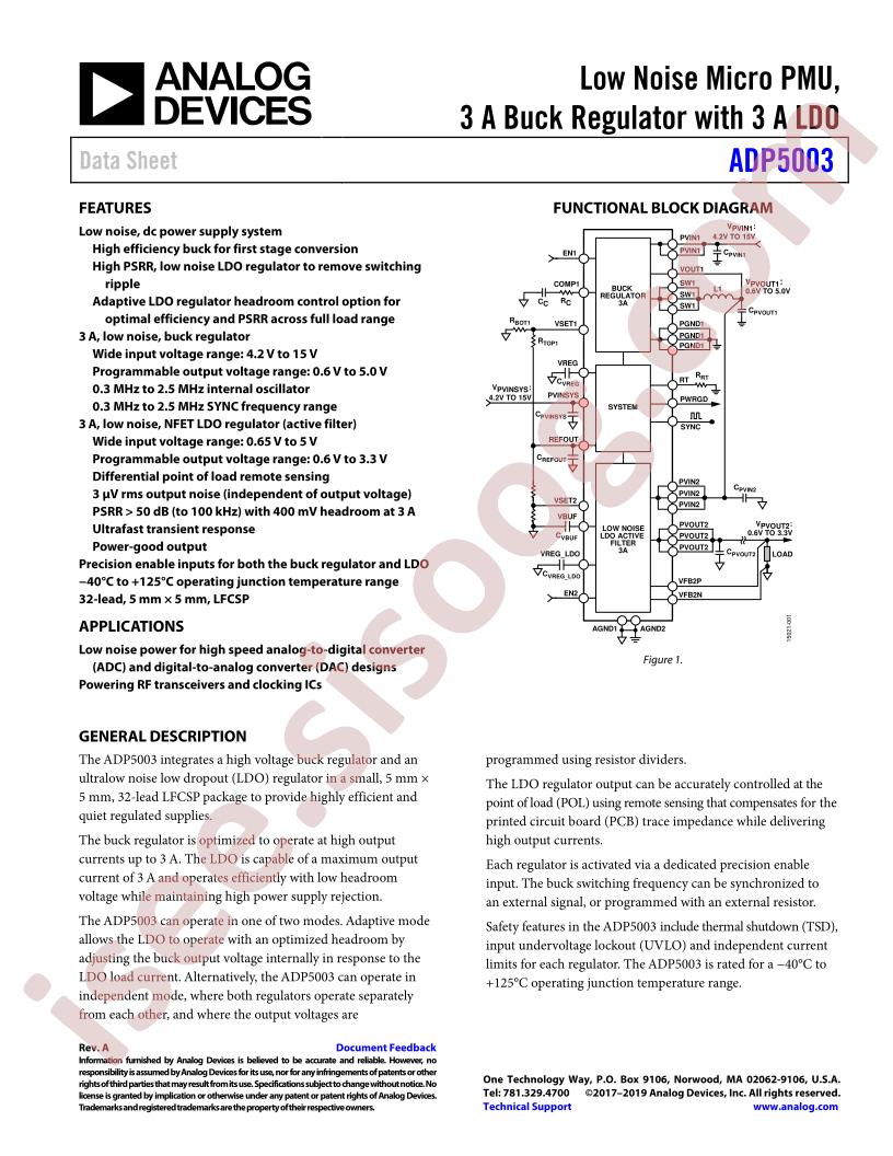 ADP5003 Datasheet