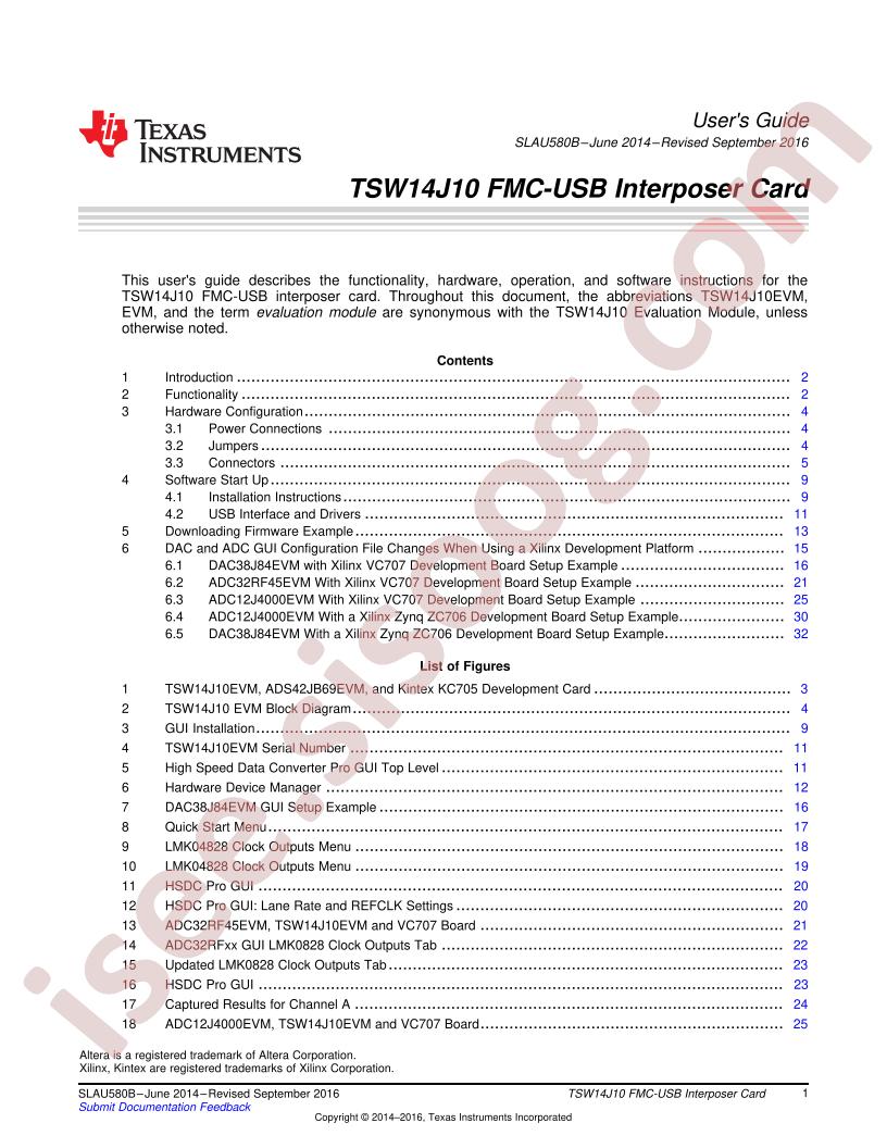 TSW14J10 User Guide