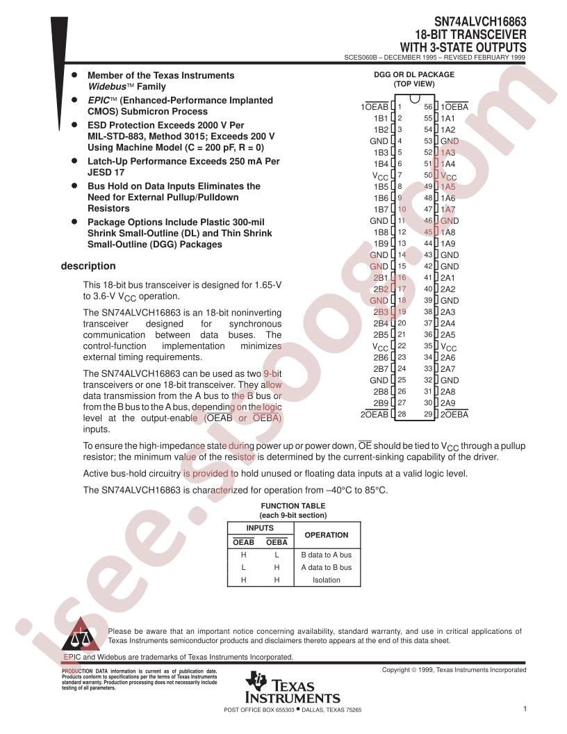 SN74ALVCH16863