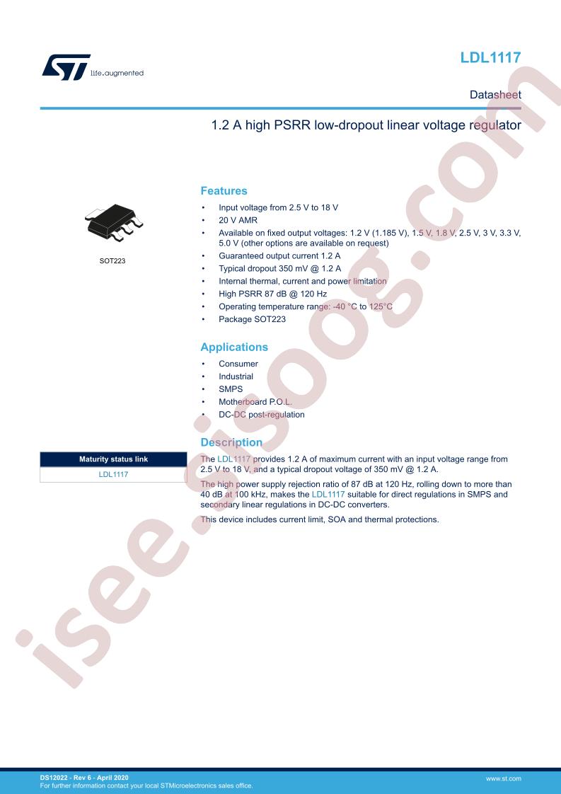 LDL1117 Datasheet