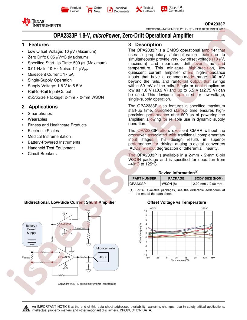 OPA2333P Datasheet