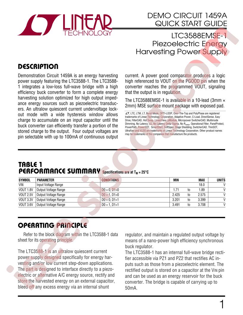 DC1459A Quick Start Guide