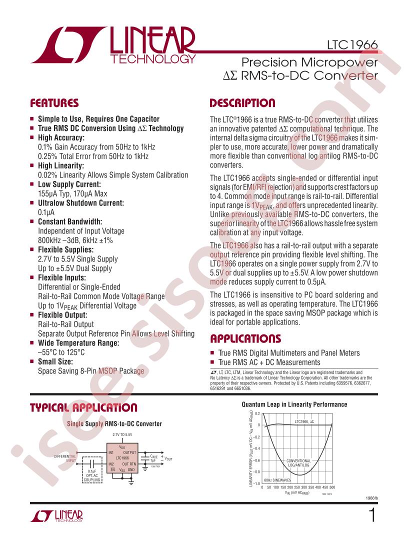LTC1966 Datasheet