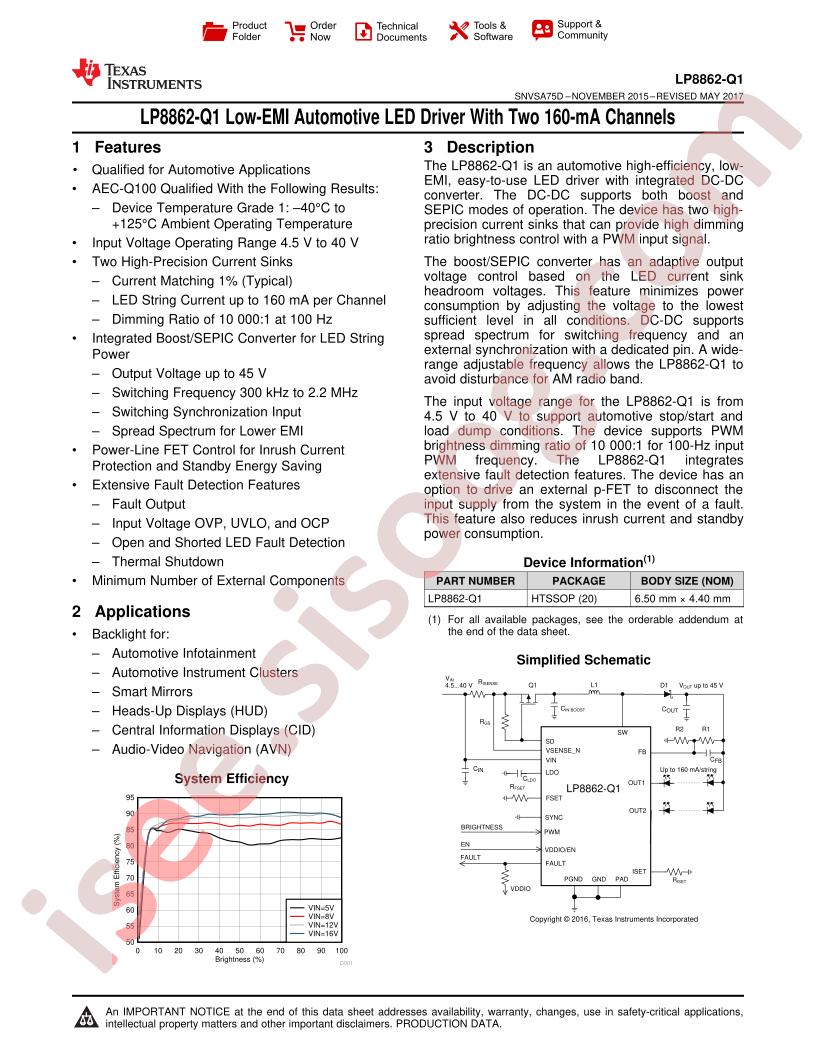 LP8862-Q1 Datasheet