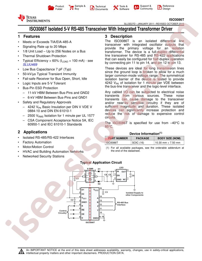 ISO3086T Datasheet