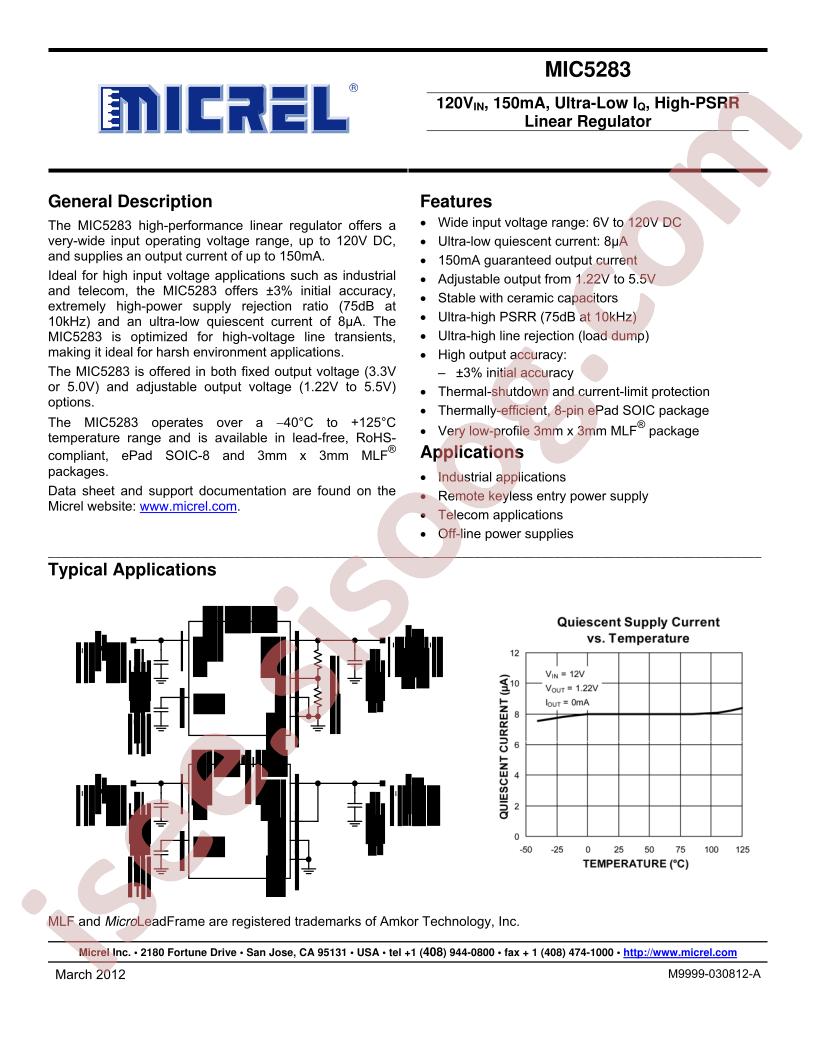 MIC5283 Series