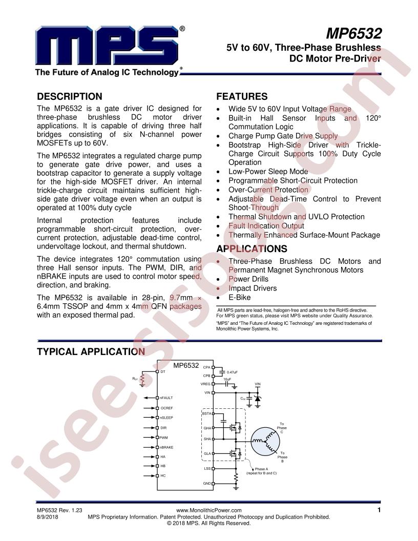 MP6532 Datasheet