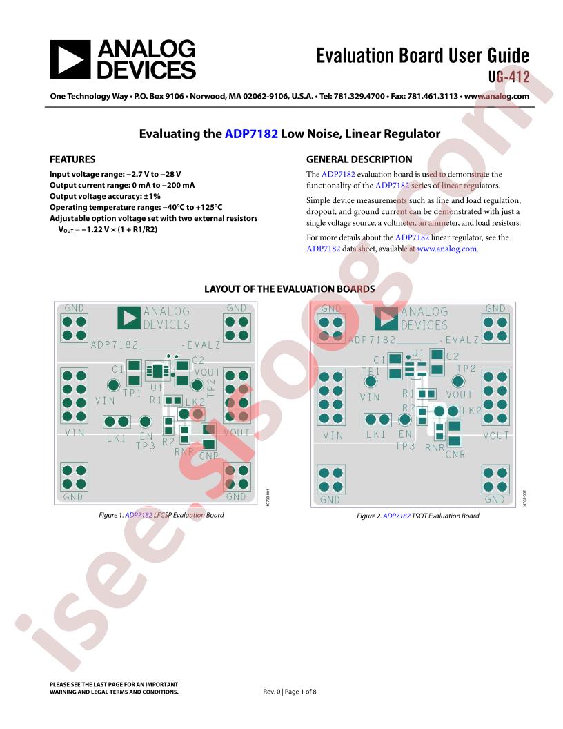 ADP7182 Eval Brd Guide