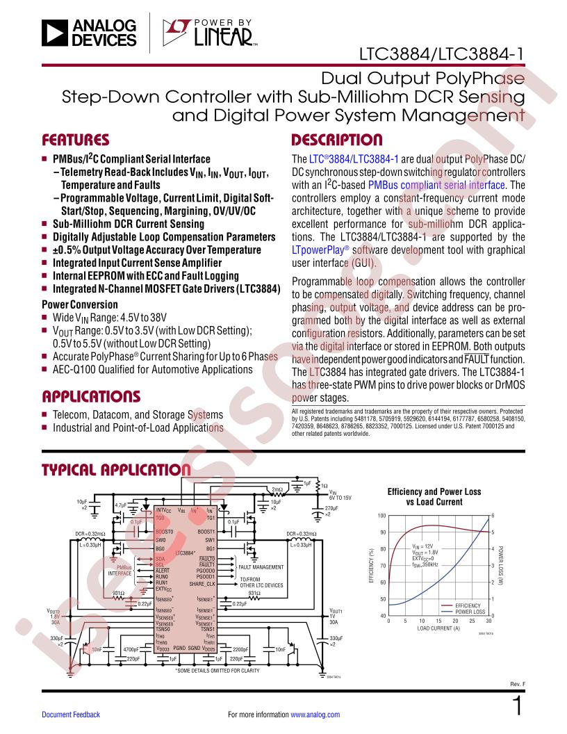 LTC3884(-1) Datasheet