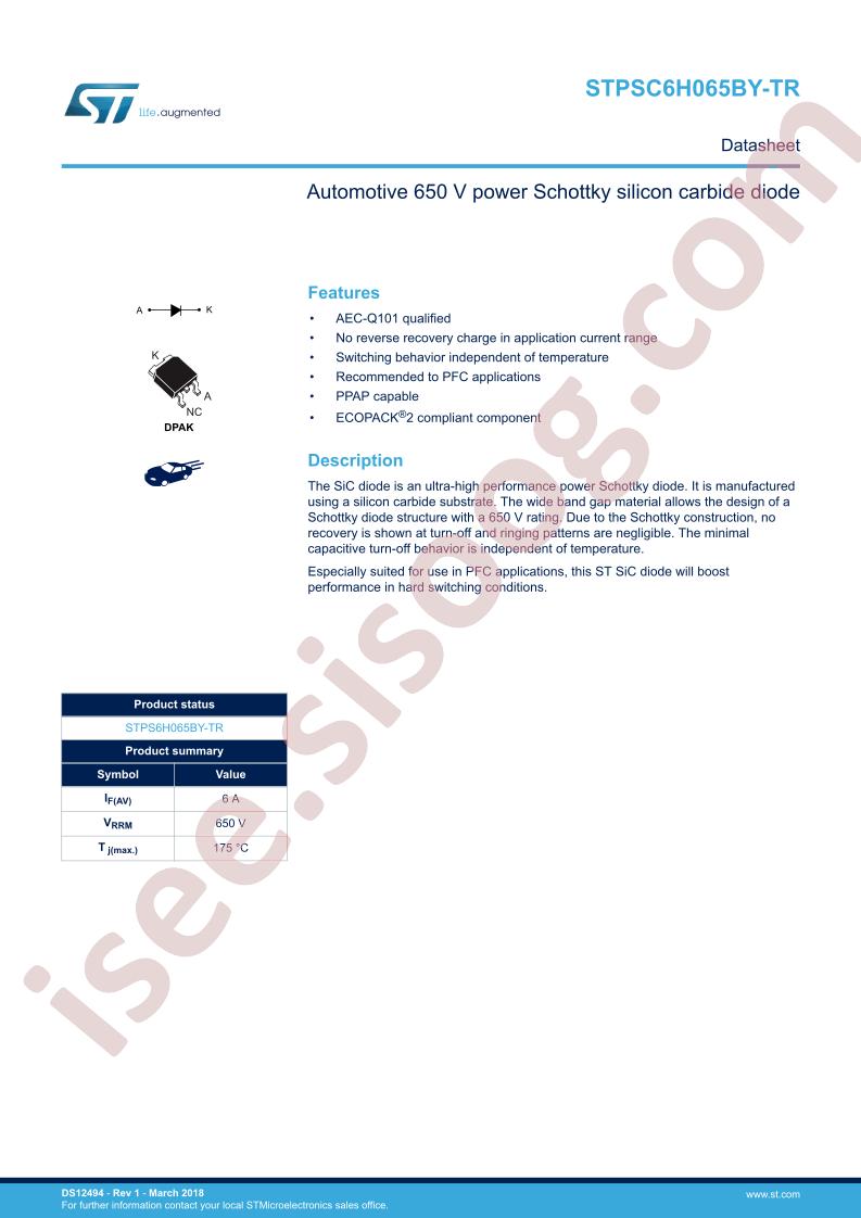 STPSC6H065BY-TR