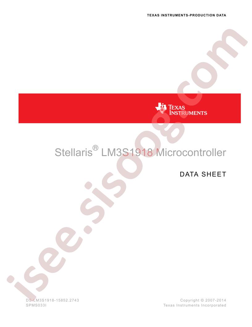 LM3S1918 Data Sheet