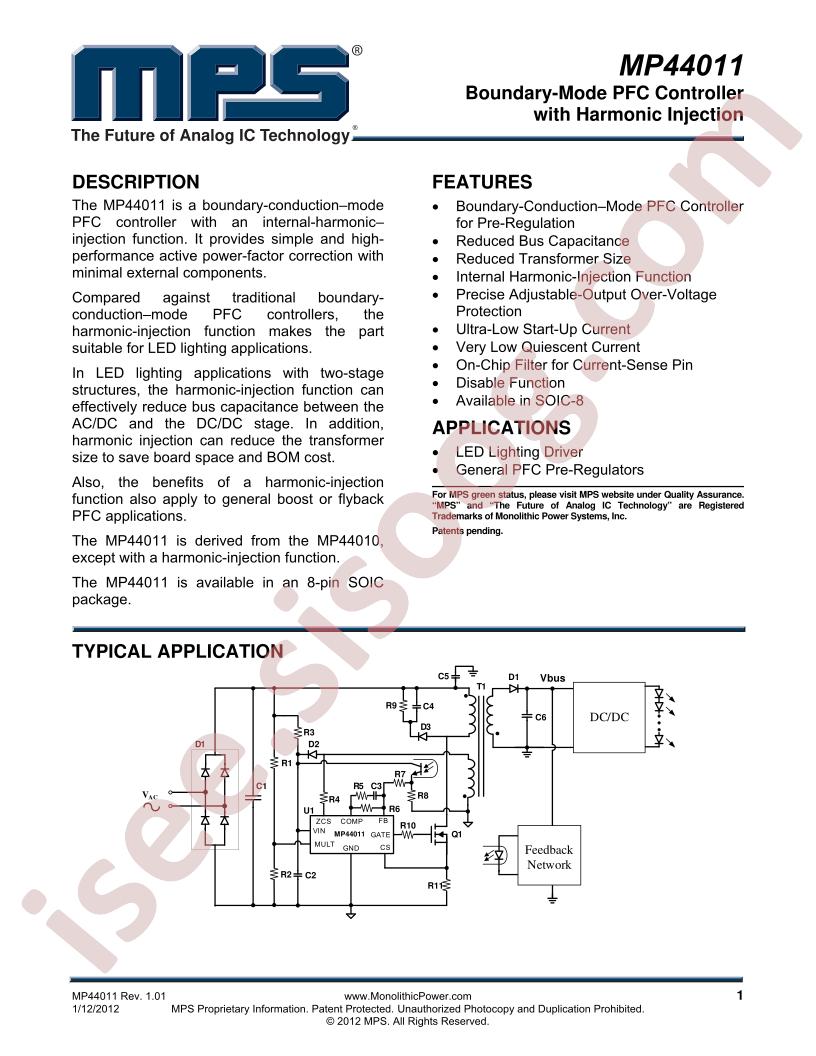 MP44011 Datasheet