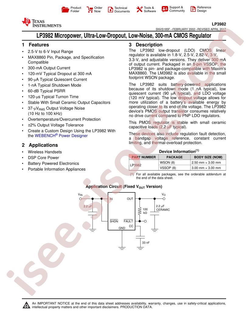 LP3982 Datasheet