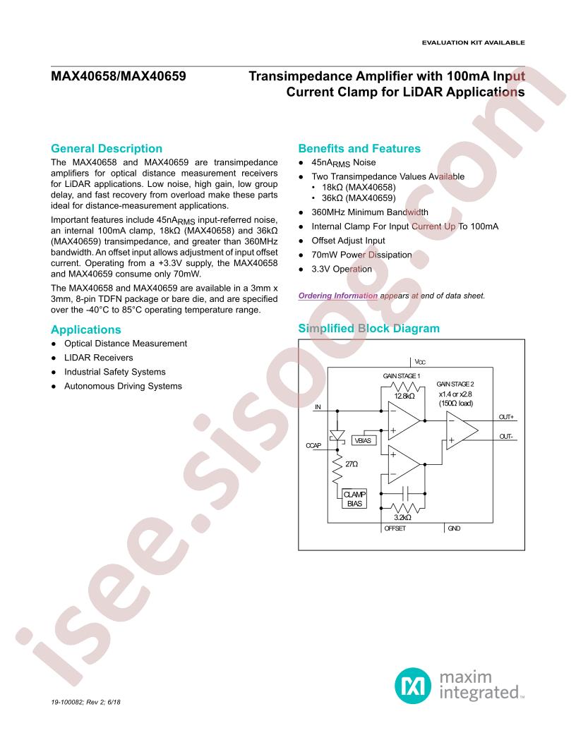 MAX40658-59 Datasheet