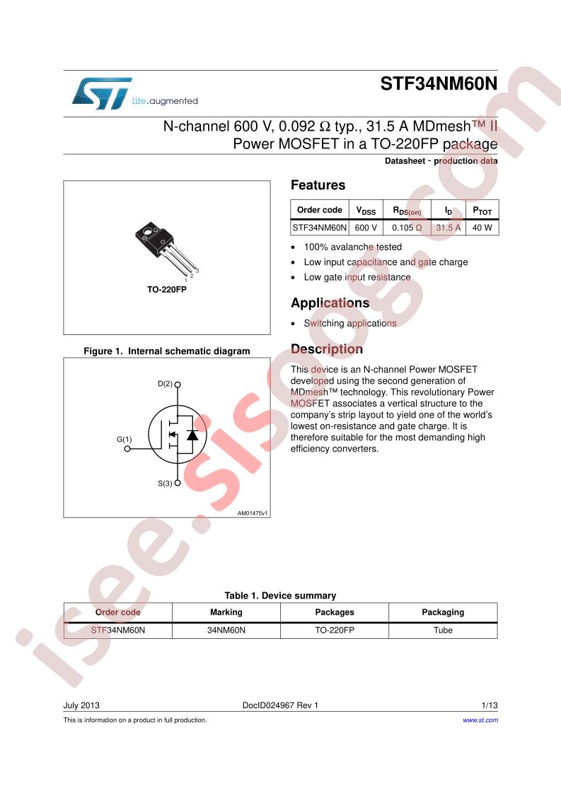STF34NM60N